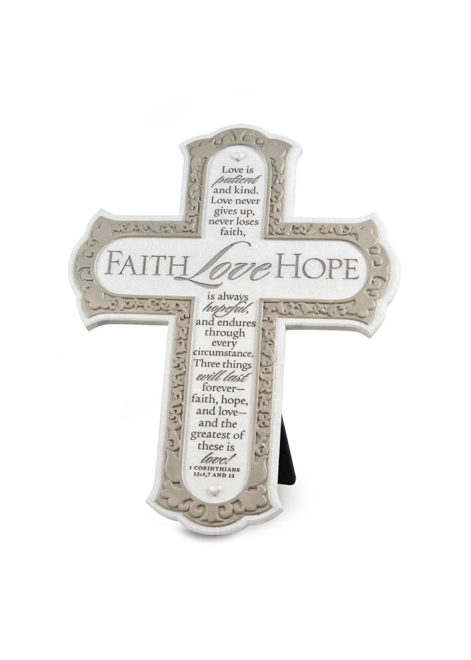Faith Hope Love Tabletop Cross
