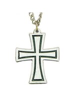 Pewter Flared Cross Pendant