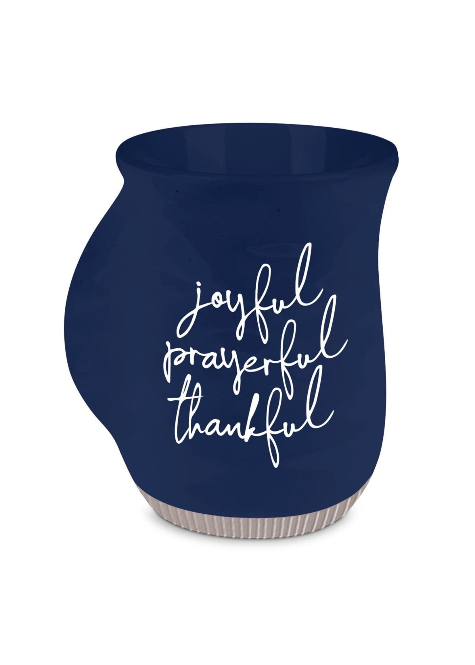 Joyful Prayerful Thankful Handwarmer Mug - Blue - 18 oz.