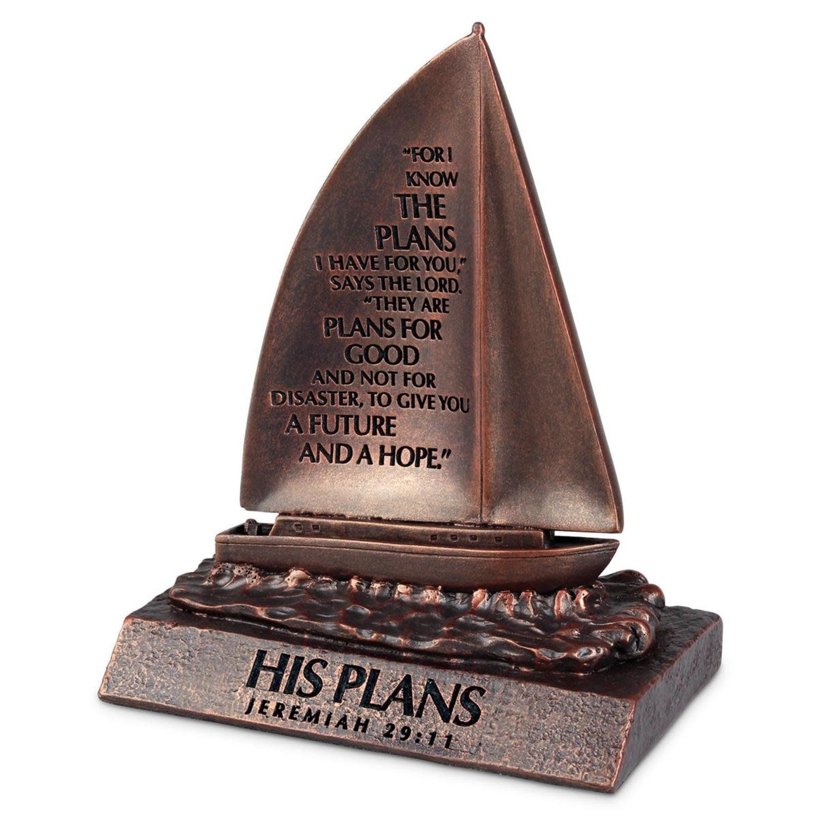 Sculpture of Faith Boat - His Plans - Jeremiah 29:11