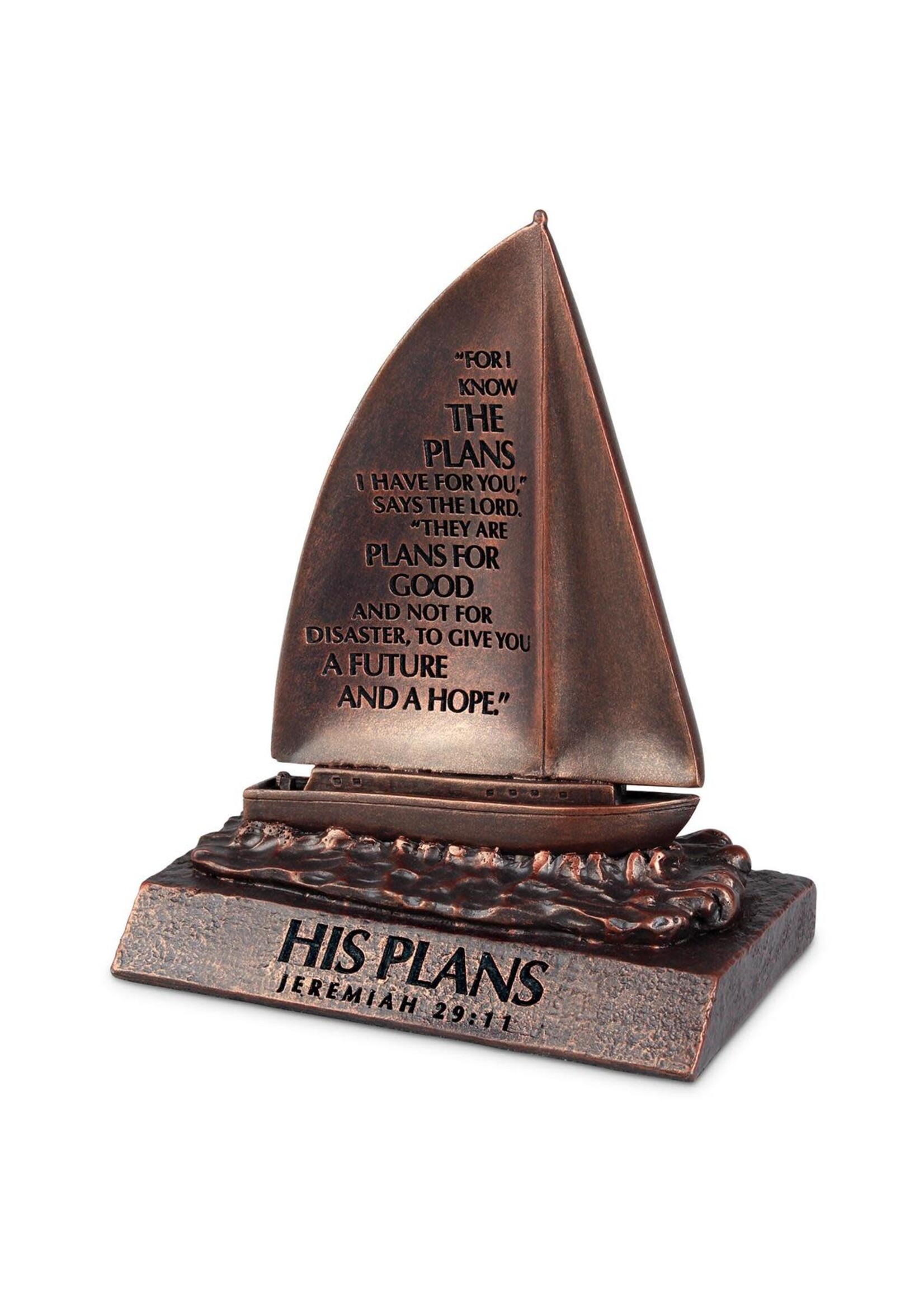 Sculpture of Faith Boat - His Plans - Jeremiah 29:11