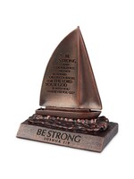 Sculpture of Faith Boat - Be Strong - Joshua 1:9