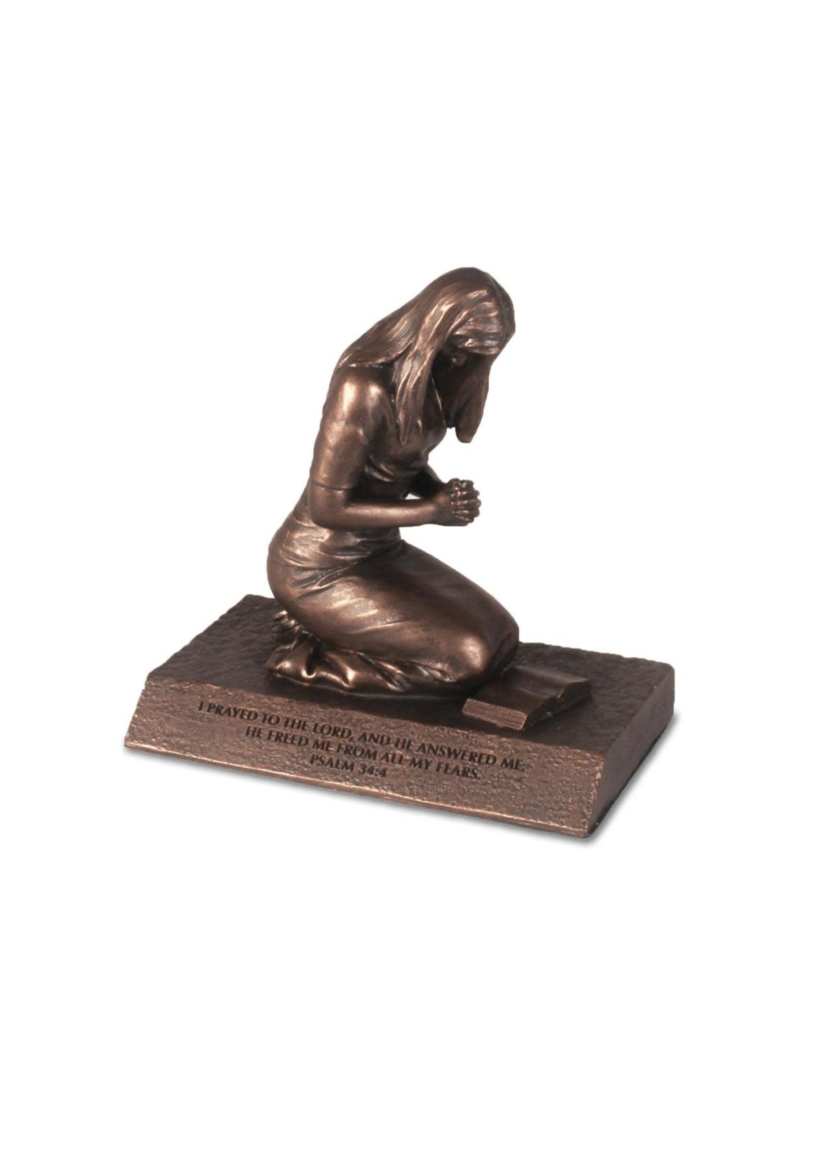 Sculpture of Faith - Praying Woman - Psalm 34:4