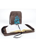 Bible Cover with Ephesians 2:8 - Brown