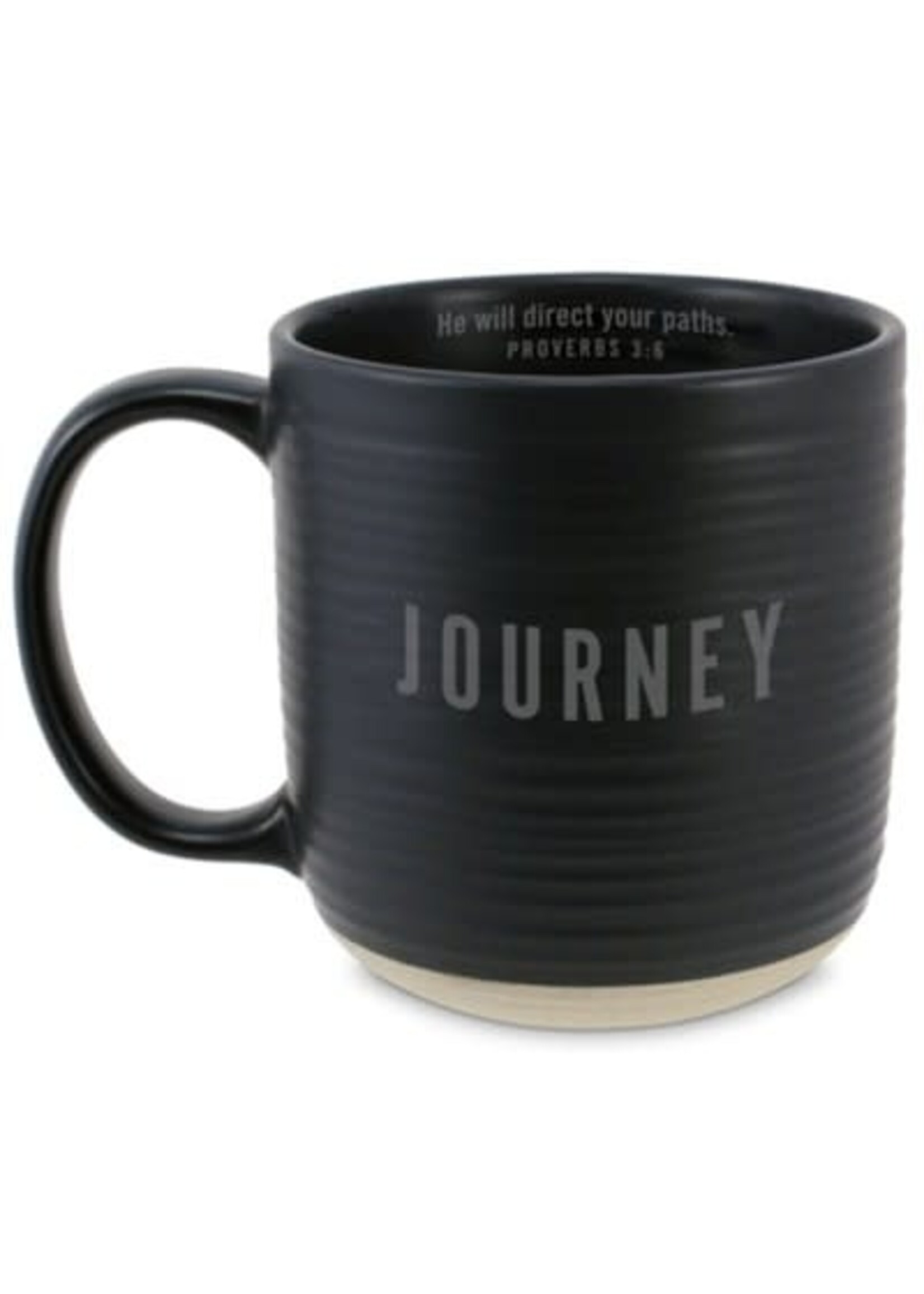Journey Textured Mug - Black - Proverbs 3:6