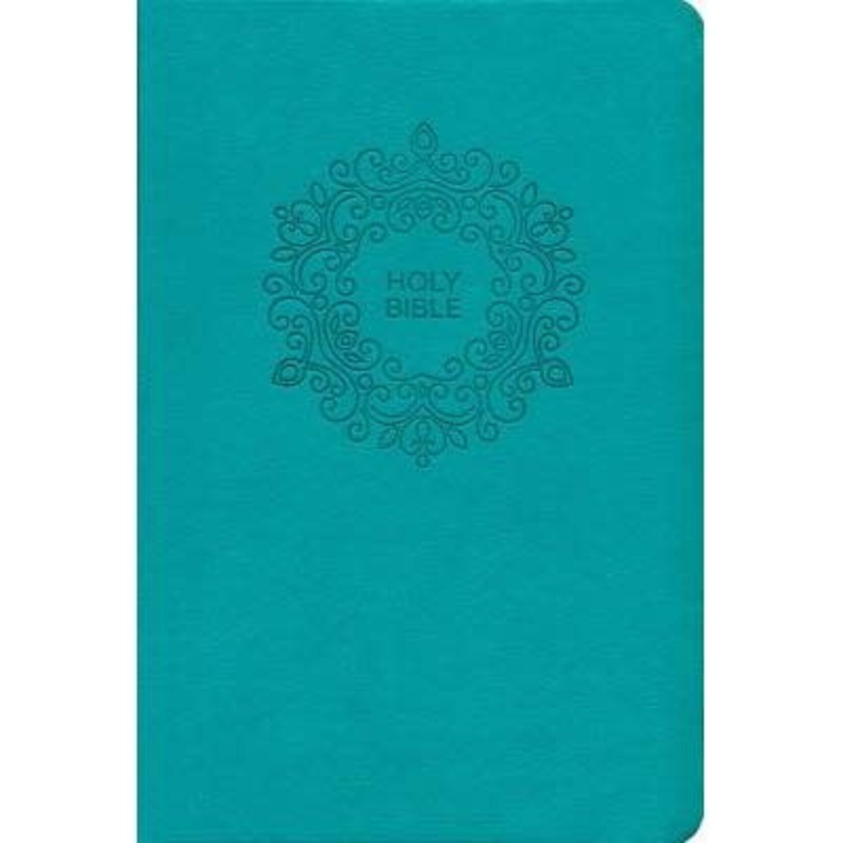 Holy Bible (NKJV) New King James Version Value Large Print Thinline Bible Turquoise Leathersoft
