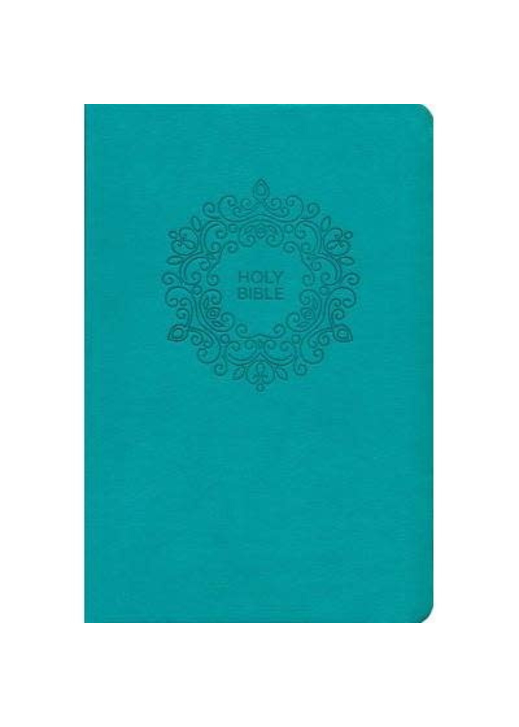 Holy Bible (NKJV) New King James Version Value Large Print Thinline Bible Turquoise Leathersoft
