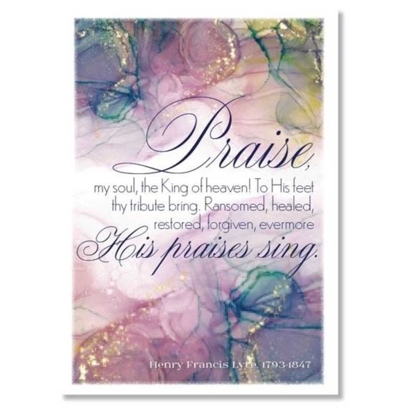 Hymns In My Heart - 5x7" Greeting Card - Wedding Anniversary - Praise, My Soul, the King of Heaven