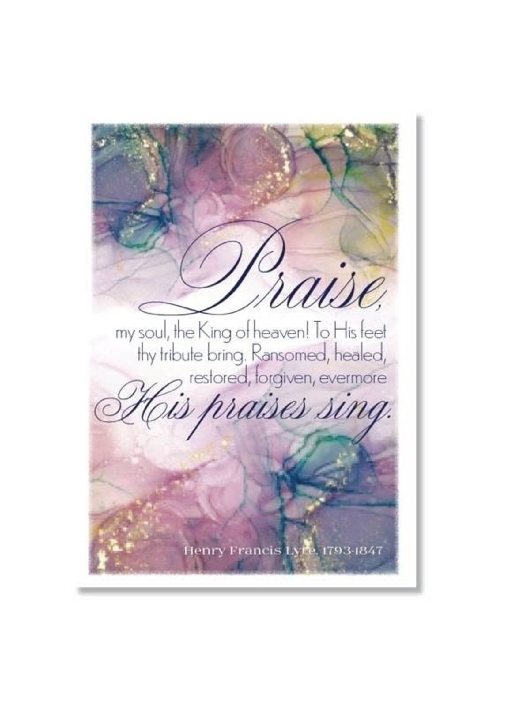 Hymns In My Heart - 5x7" Greeting Card - Wedding Anniversary - Praise, My Soul, the King of Heaven