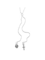 Cross and Heart Y Necklace