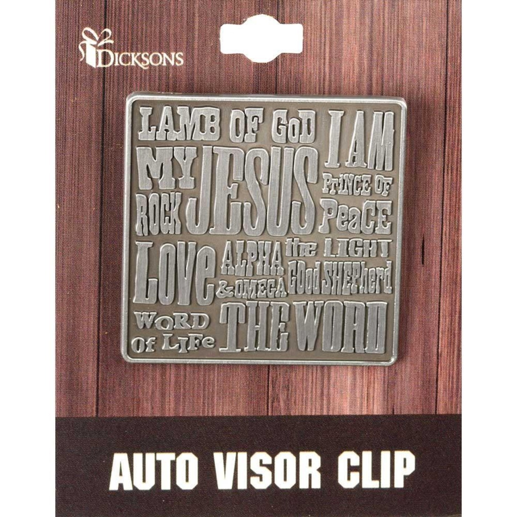 Names of Jesus Pewter Visor Clip