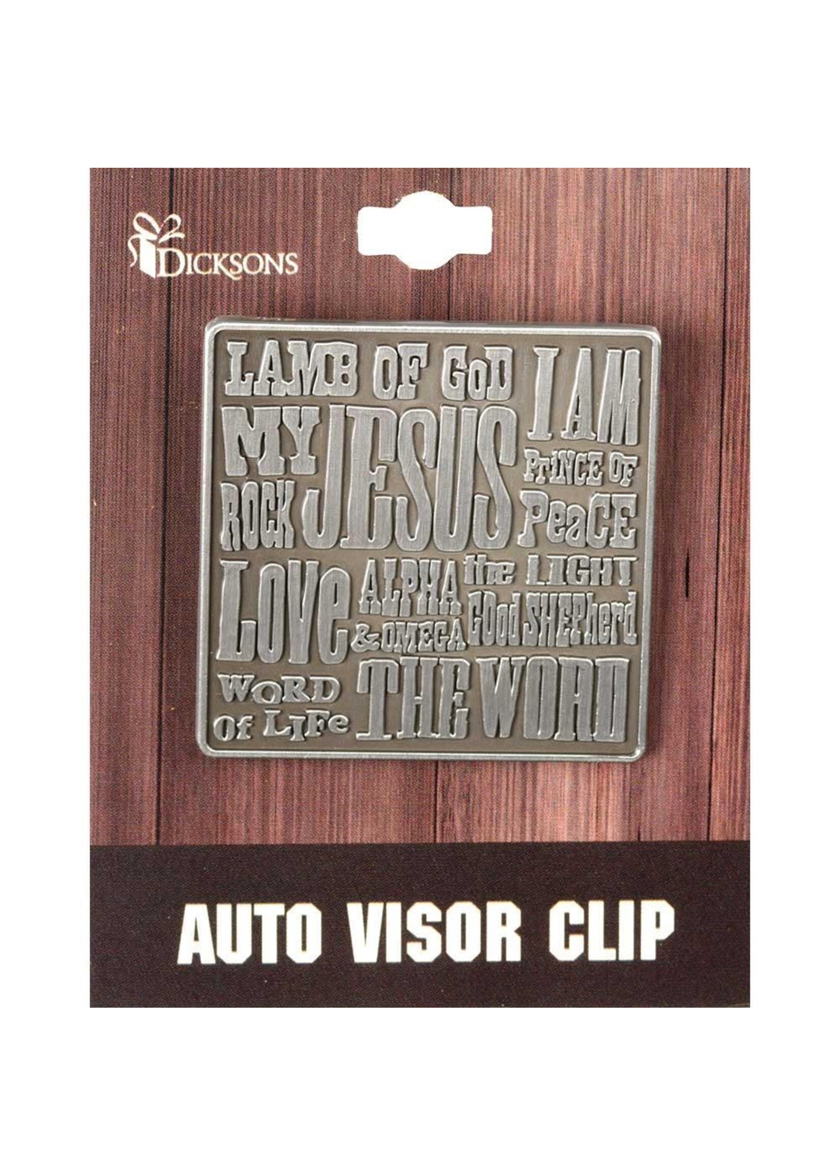 Names of Jesus Pewter Visor Clip