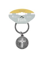 Cross with Mustard Seed Keychain