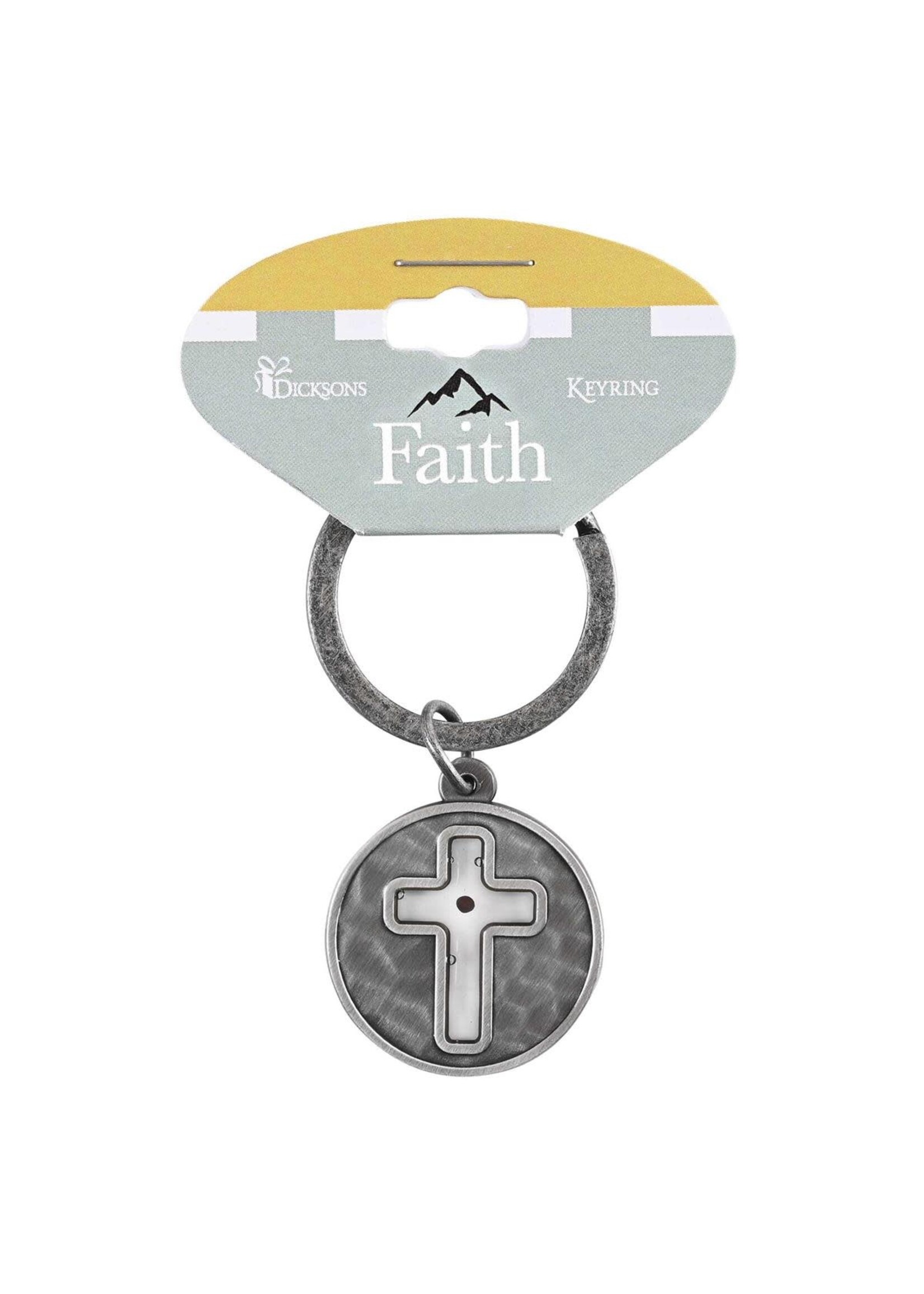 Cross with Mustard Seed Keychain