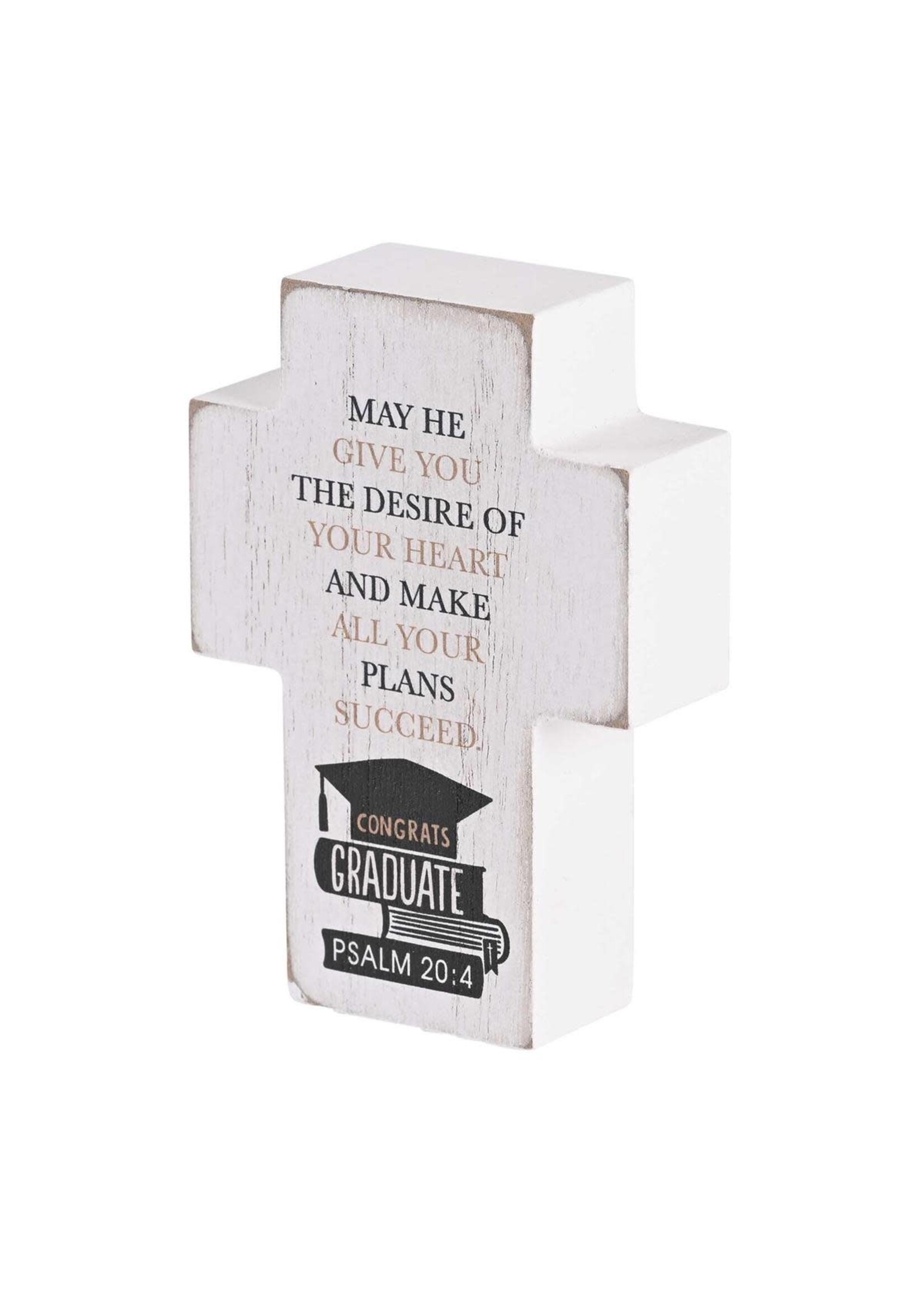Congrats Graduate Psalm 20:4 Tabletop Cross