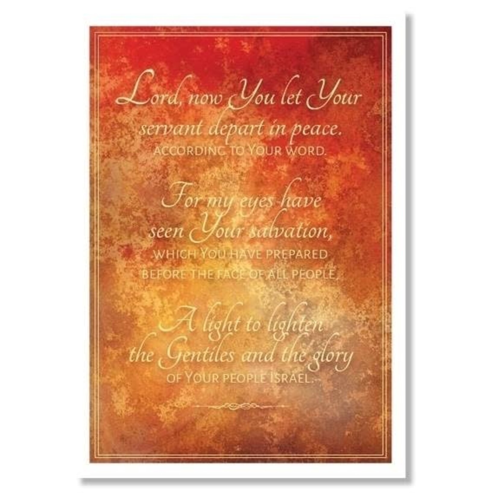 Hymns In My Heart - 5x7" Greeting Card - Christmas - Lord, Now You Let Your Servant