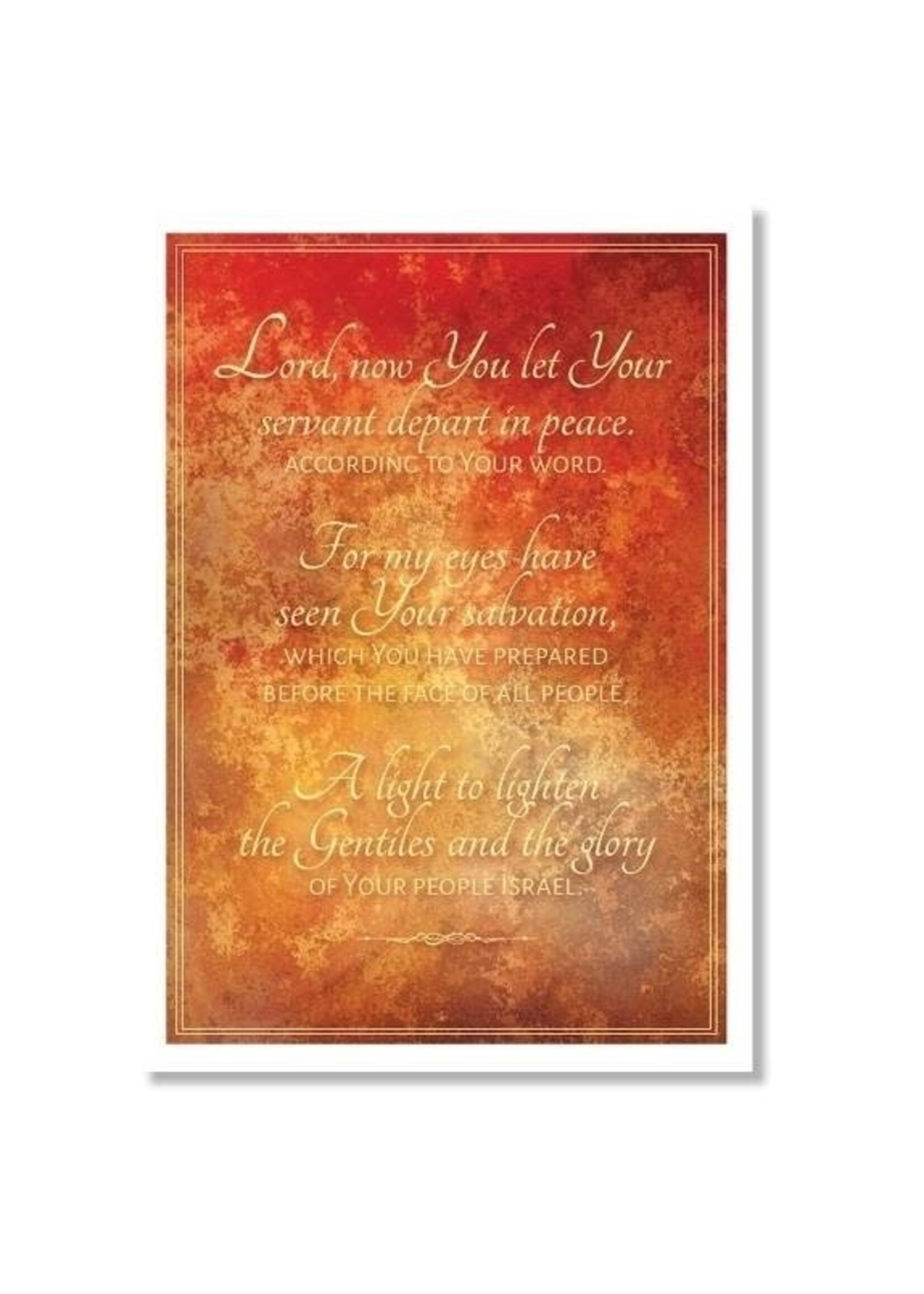 Hymns In My Heart - 5x7" Greeting Card - Christmas - Lord, Now You Let Your Servant