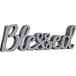 Blessed Silver Glitter Decor