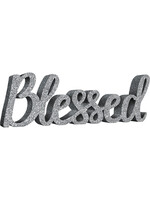 Blessed Silver Glitter Decor