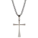 Confirmed in Christ Silver Flare Cross Necklace