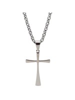 Confirmed in Christ Silver Flare Cross Necklace