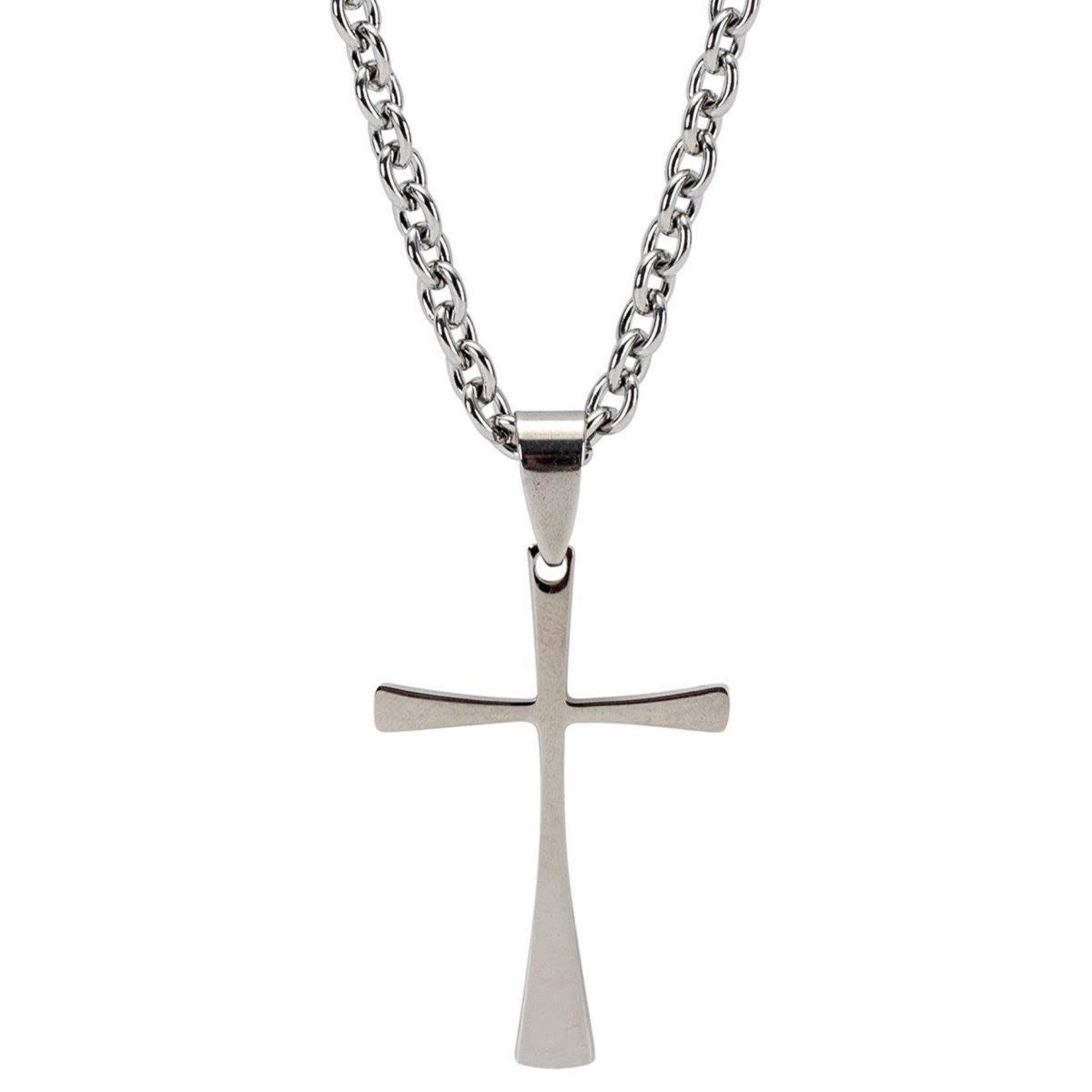 Confirmed in Christ Silver Flare Cross Necklace