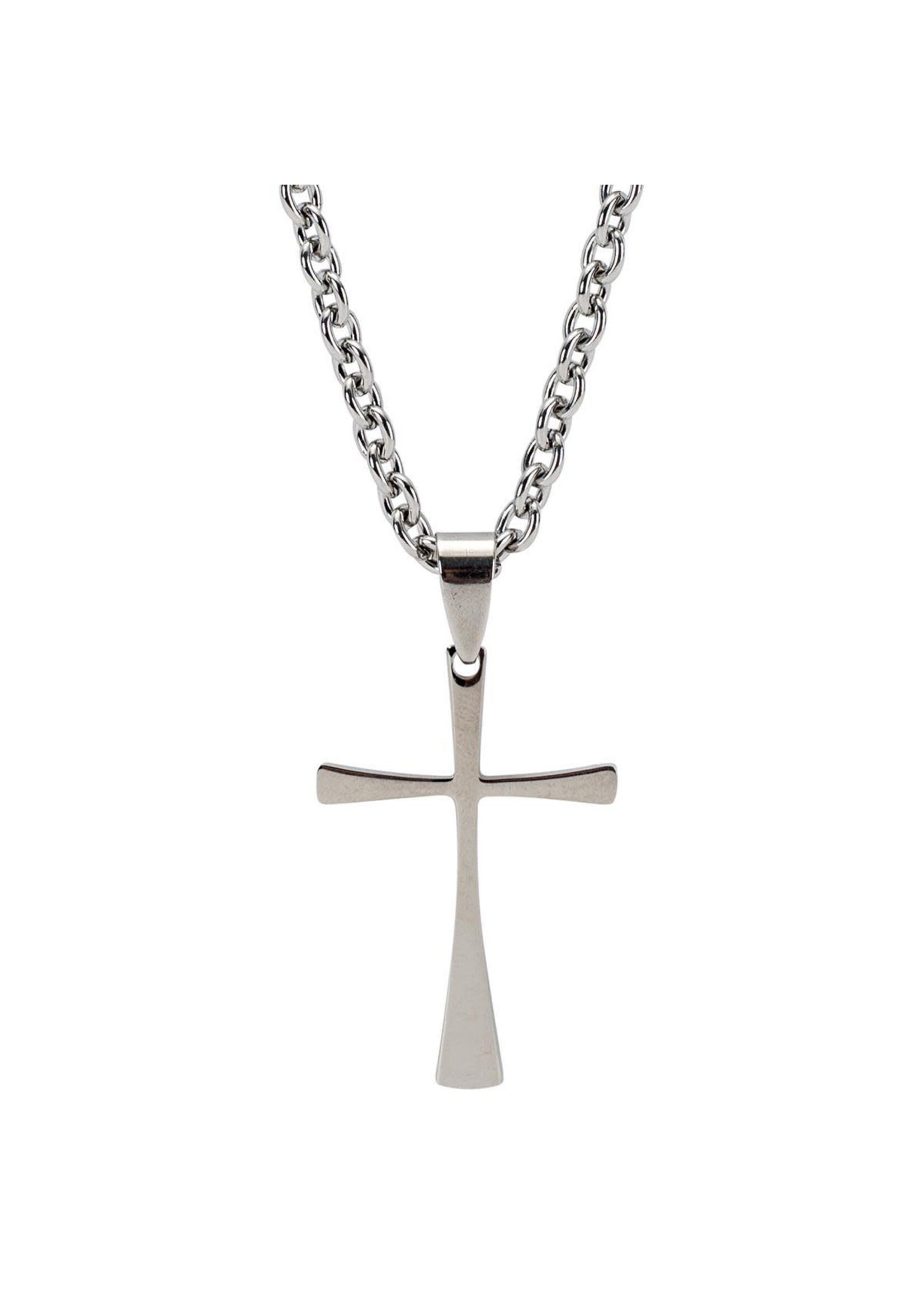 Confirmed in Christ Silver Flare Cross Necklace