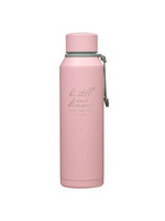 Be Still Pink Stainless Steel Water Bottle - Pslam 46:10