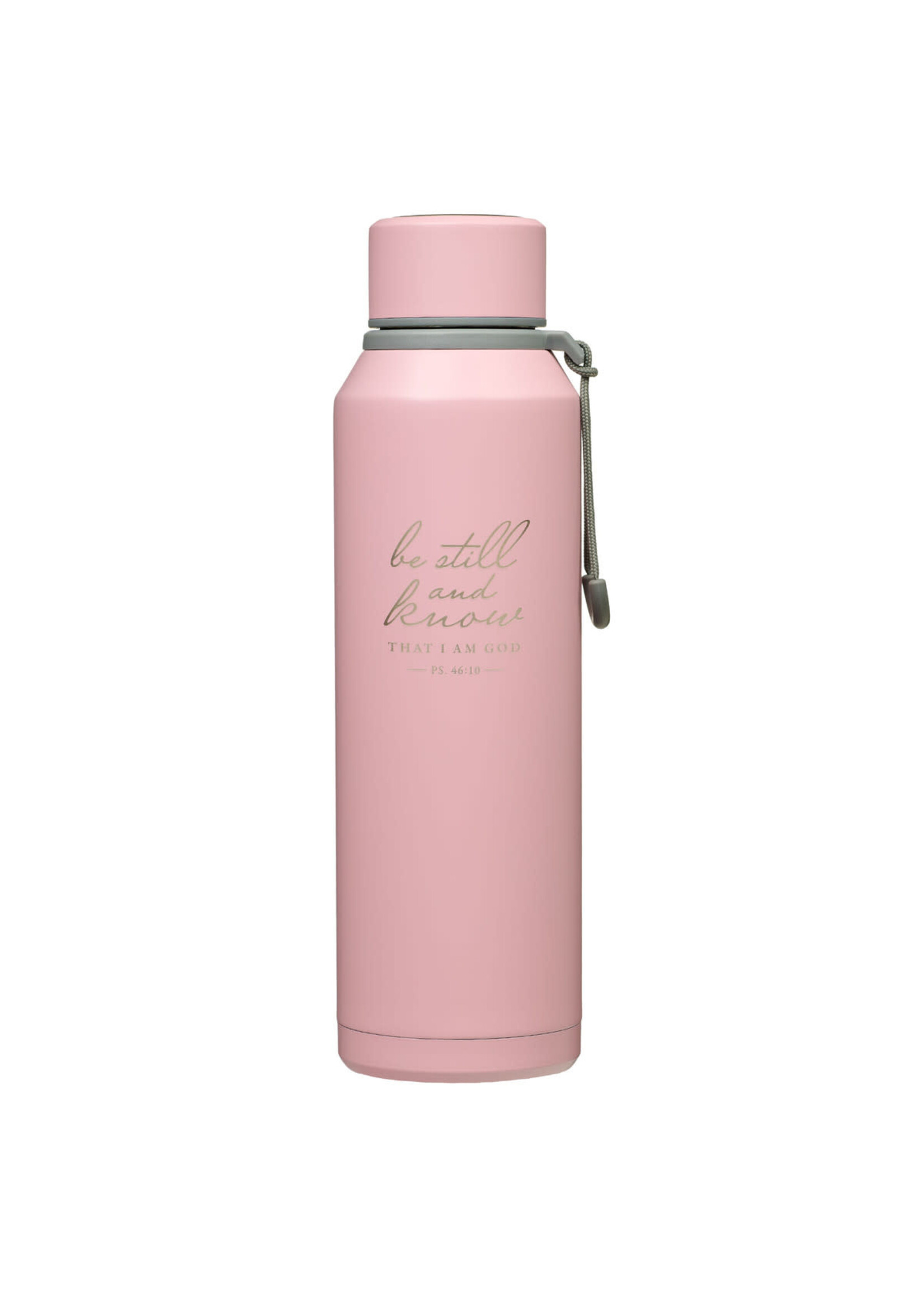 Be Still Pink Stainless Steel Water Bottle - Pslam 46:10