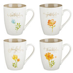 Faithful, Grateful, Joyful, Thankful Ceramic Mug Set