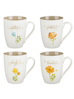 Faithful, Grateful, Joyful, Thankful Ceramic Mug Set