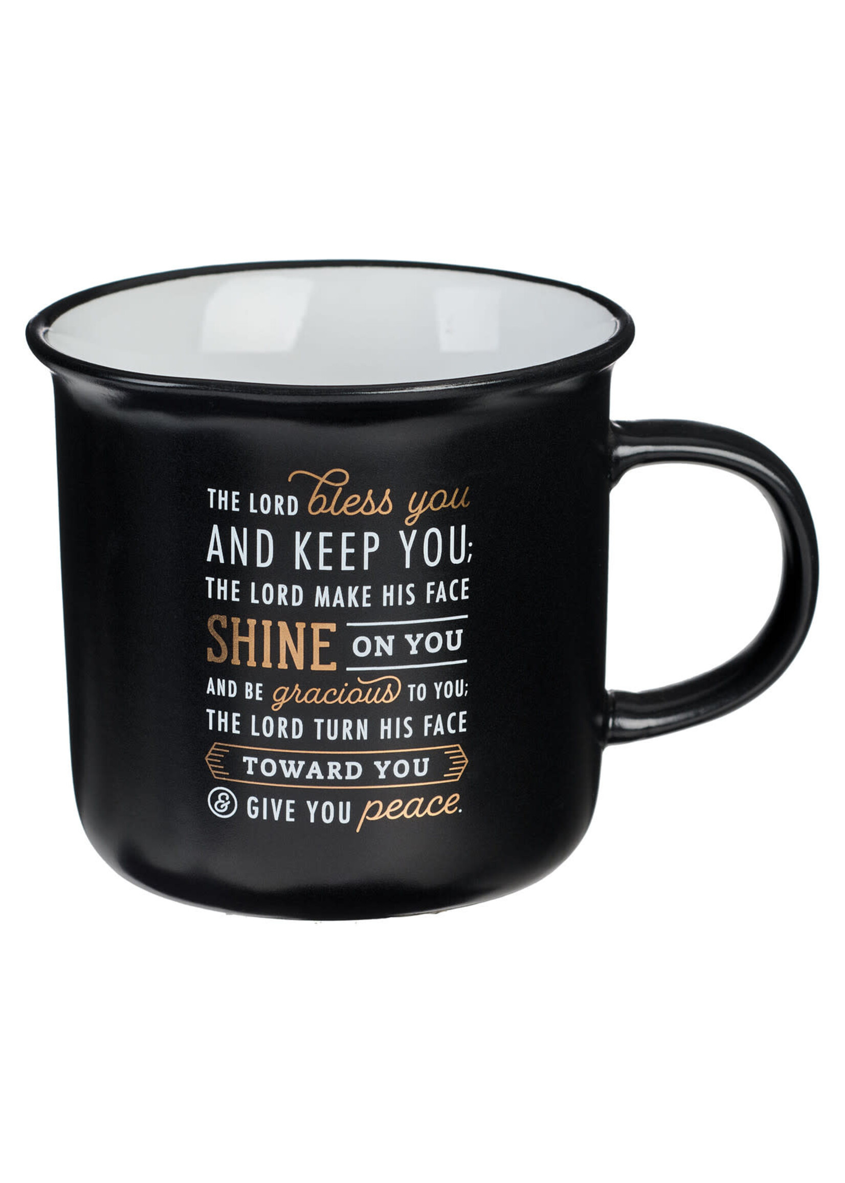 The Lord Bless & Keep You Black Ceramic Coffee Mug