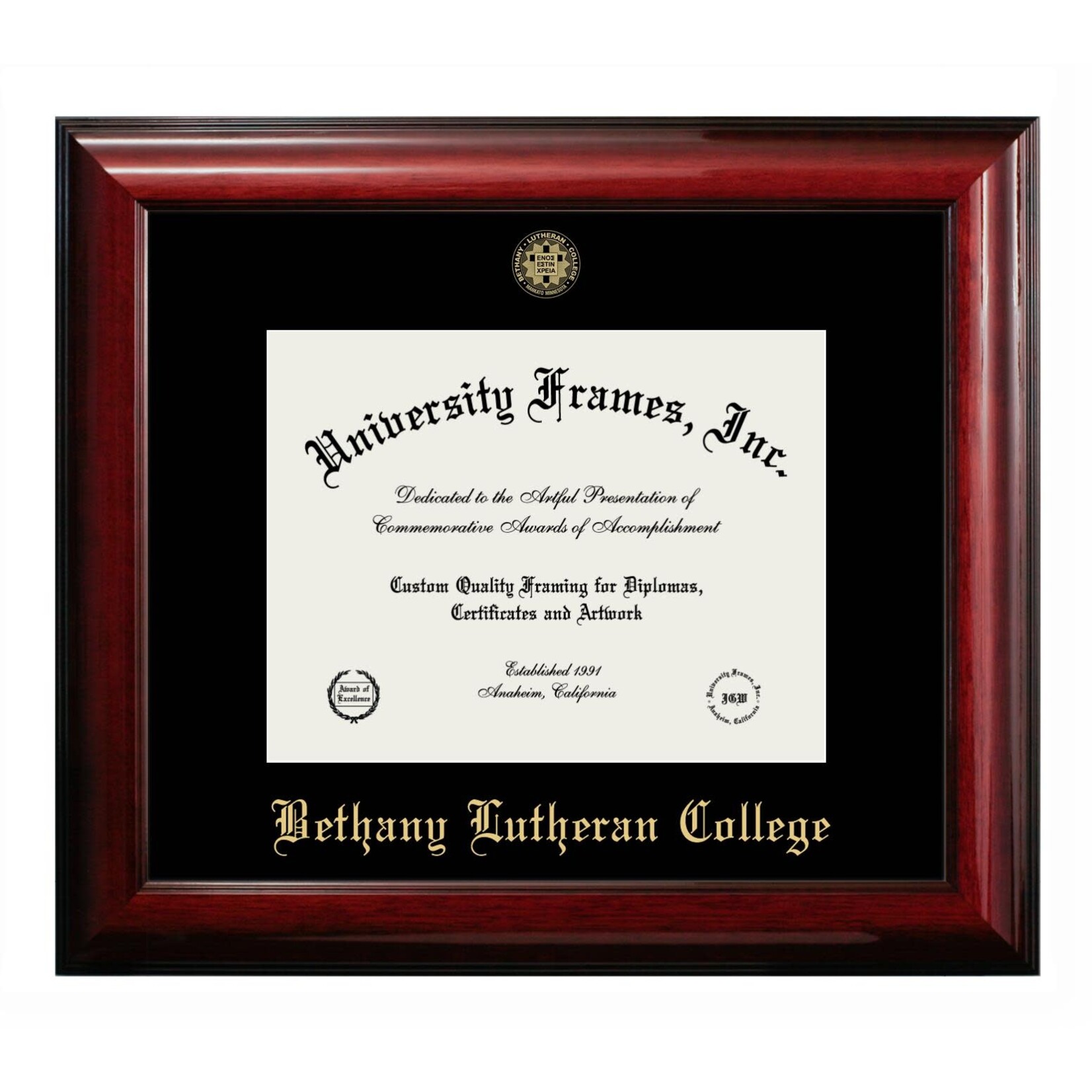 Bethany Lutheran College Diploma Frame - Classic