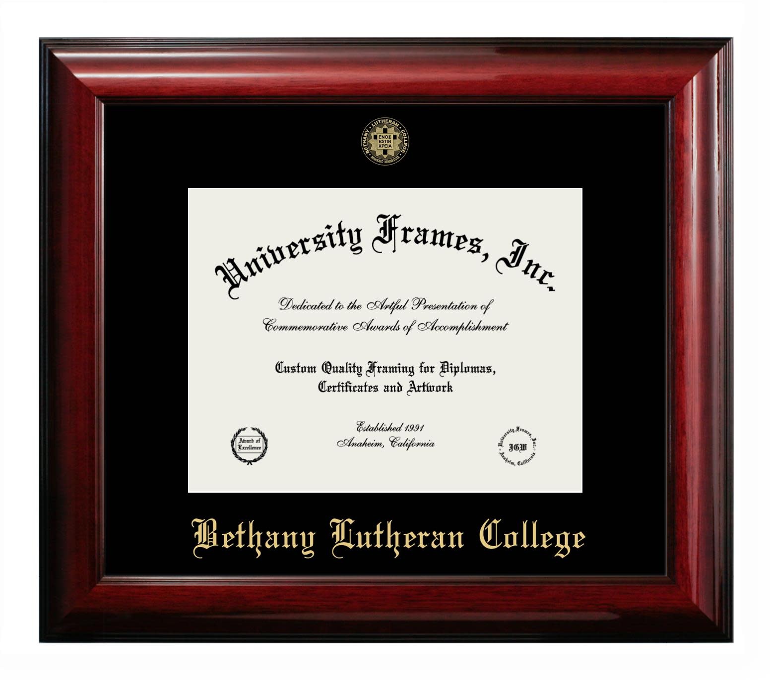 Bethany Lutheran College Diploma Frame - Classic - Bethany Lutheran ...