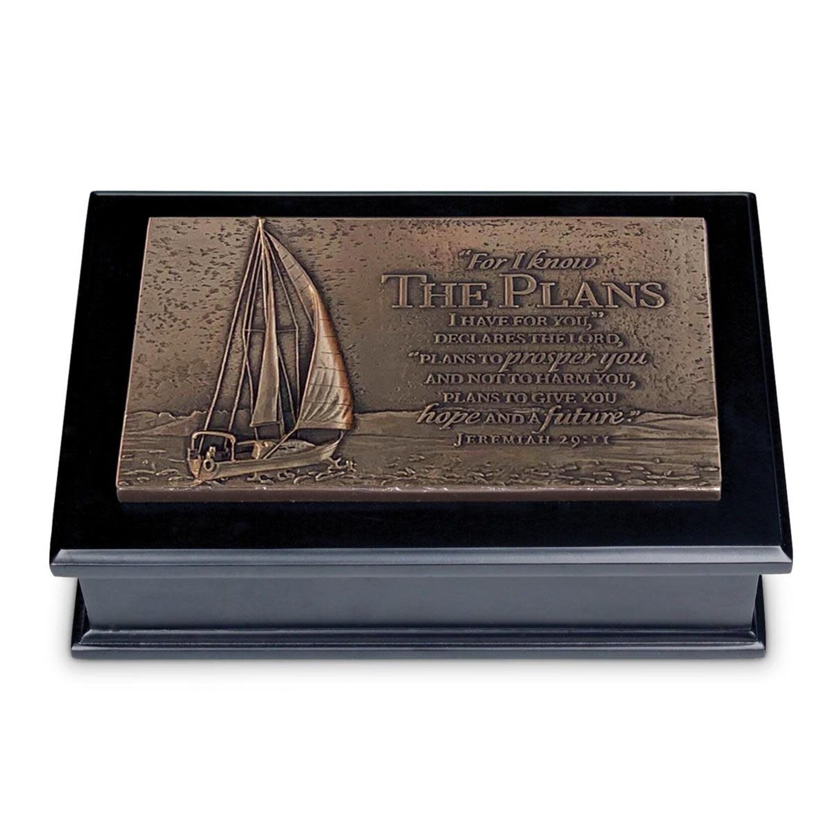 Sculpture Moments of Faith Sailboat Box