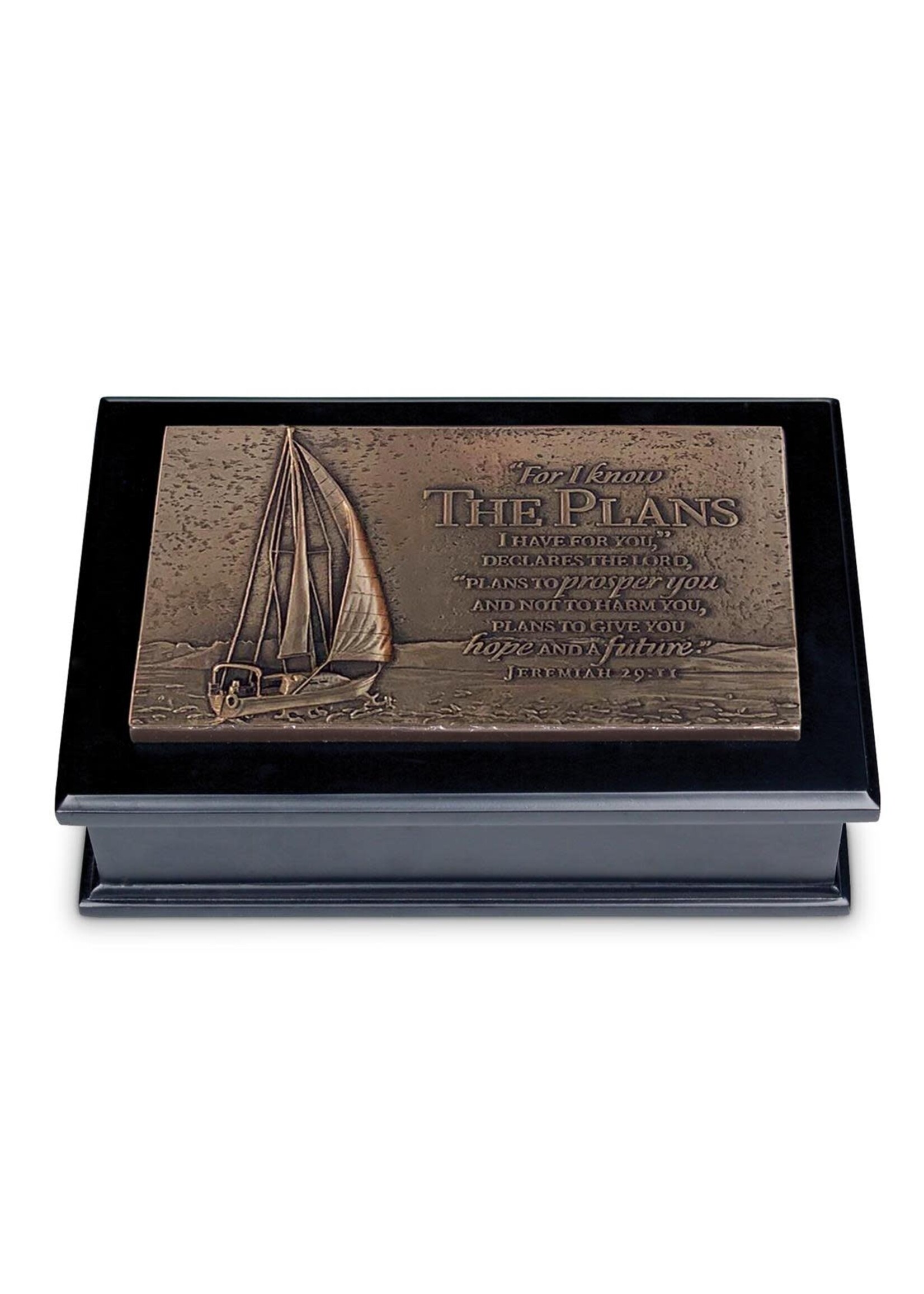 Sculpture Moments of Faith Sailboat Box