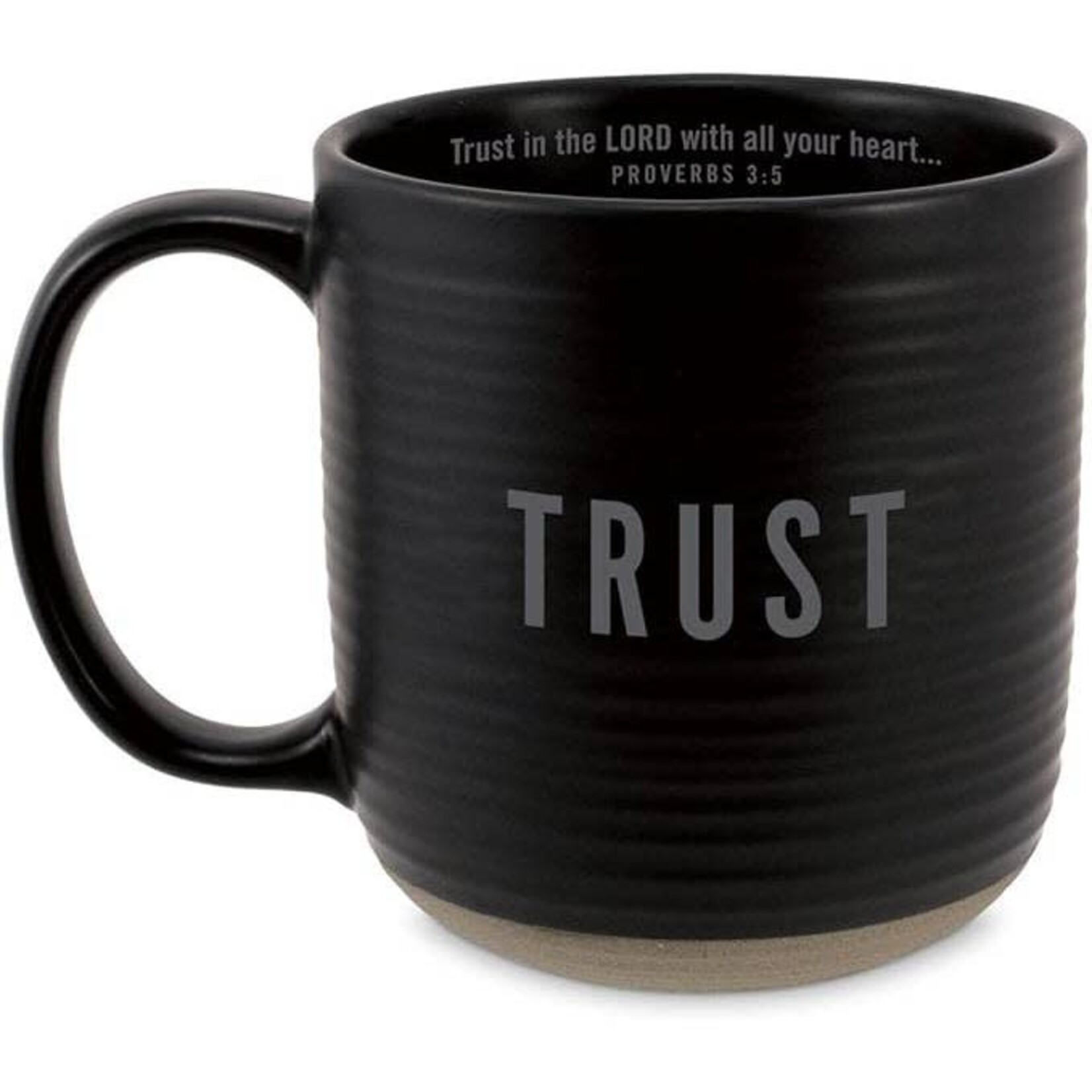 Trust Textured Mug - Black - Proverbs 3:5