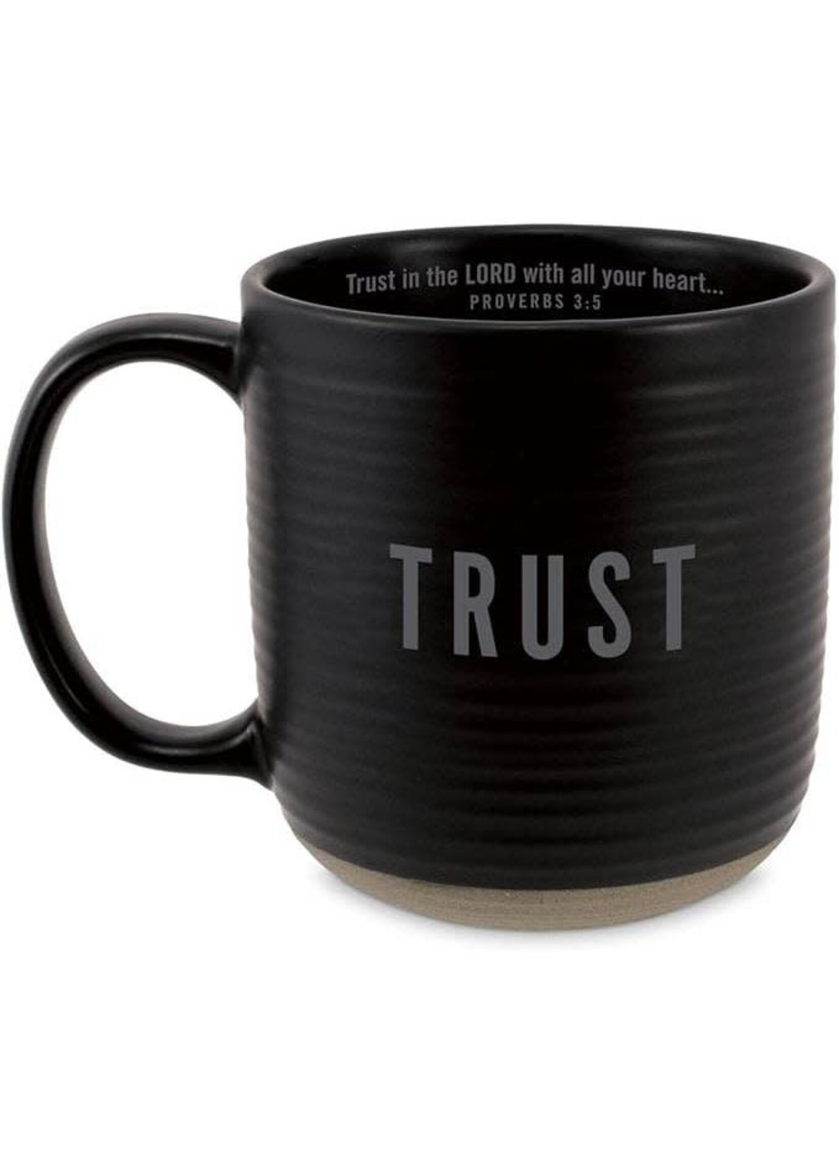Trust Textured Mug - Black - Proverbs 3:5