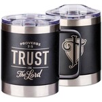 Trust in the Lord - Black Camp Style Stainless Steel Mug - Proverbs 3:5