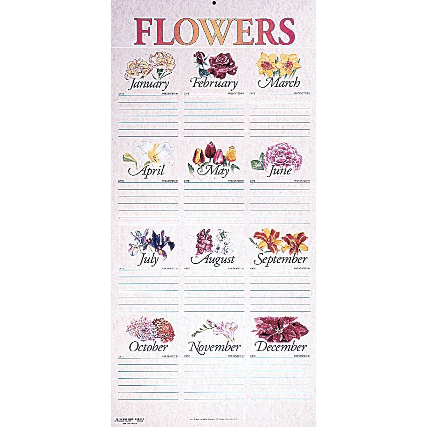 Flower Chart (15"x31")
