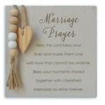 Marriage Prayer Plaque with Beads and Heart