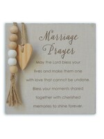 Marriage Prayer Plaque with Beads and Heart