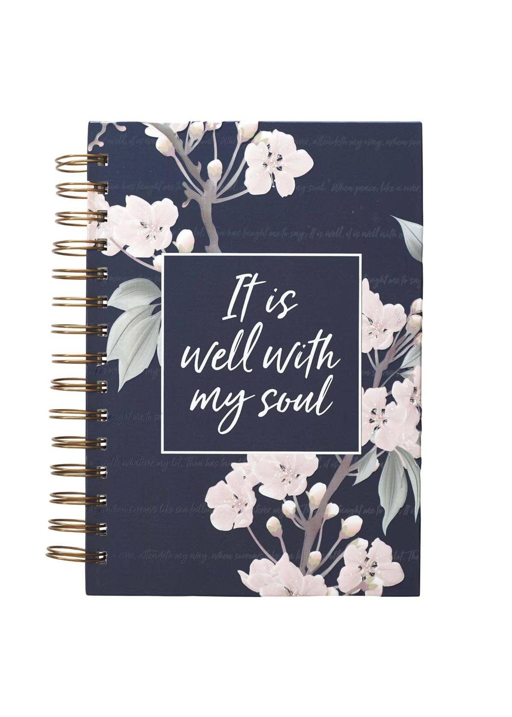 It Is Well With My Soul Wirebound Journal - Navy
