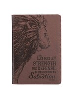 The Lord is My Strength Walnut Brown Faux Leather Journal - Exodus 15:2