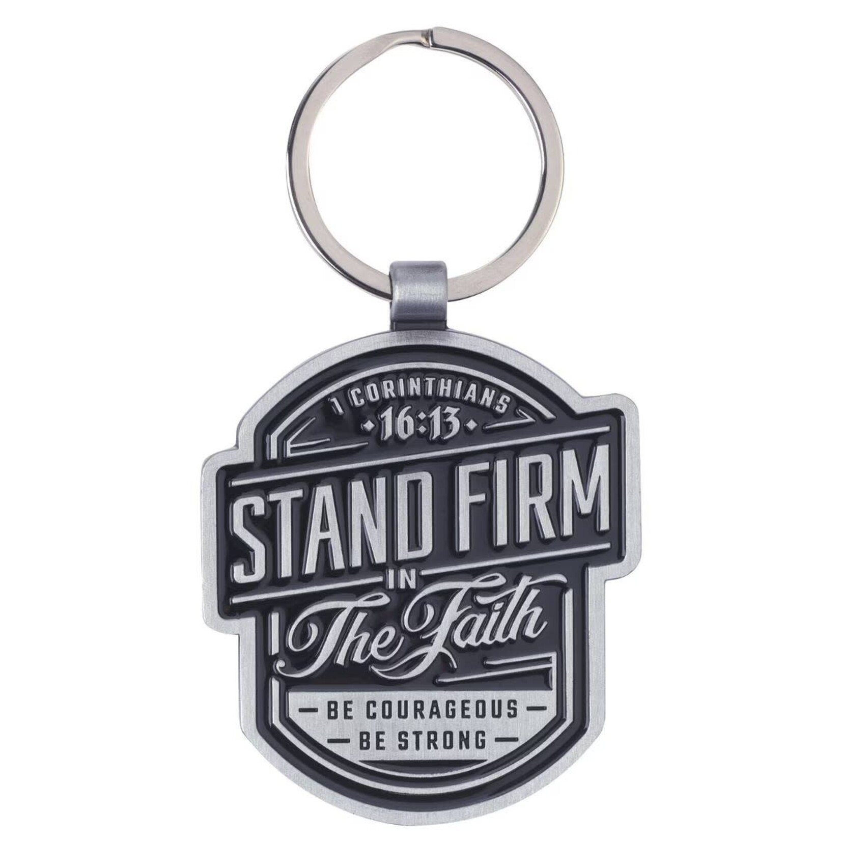 Stand Firm In the Faith Metal Keyring - 1 Corinthians 16:13