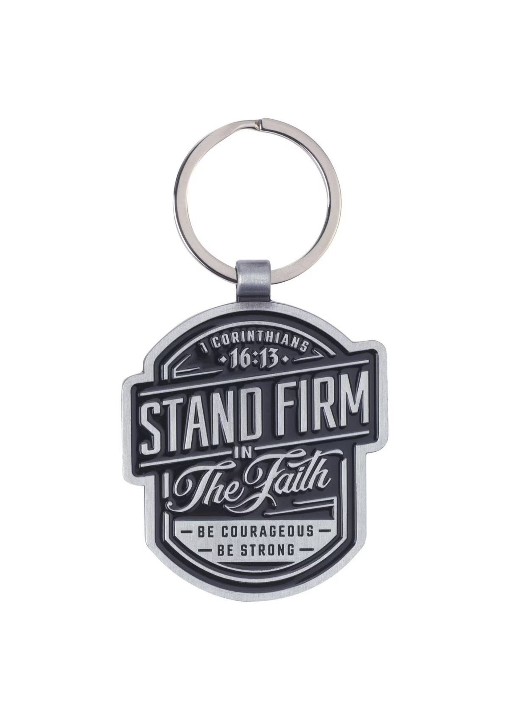 Stand Firm In the Faith Metal Keyring - 1 Corinthians 16:13