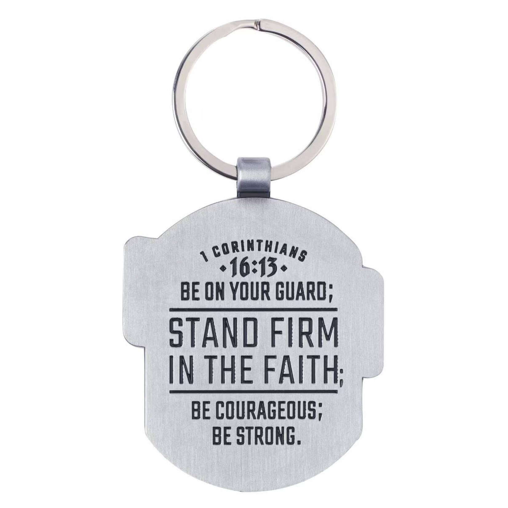 Stand Firm In the Faith Metal Keyring - 1 Corinthians 16:13
