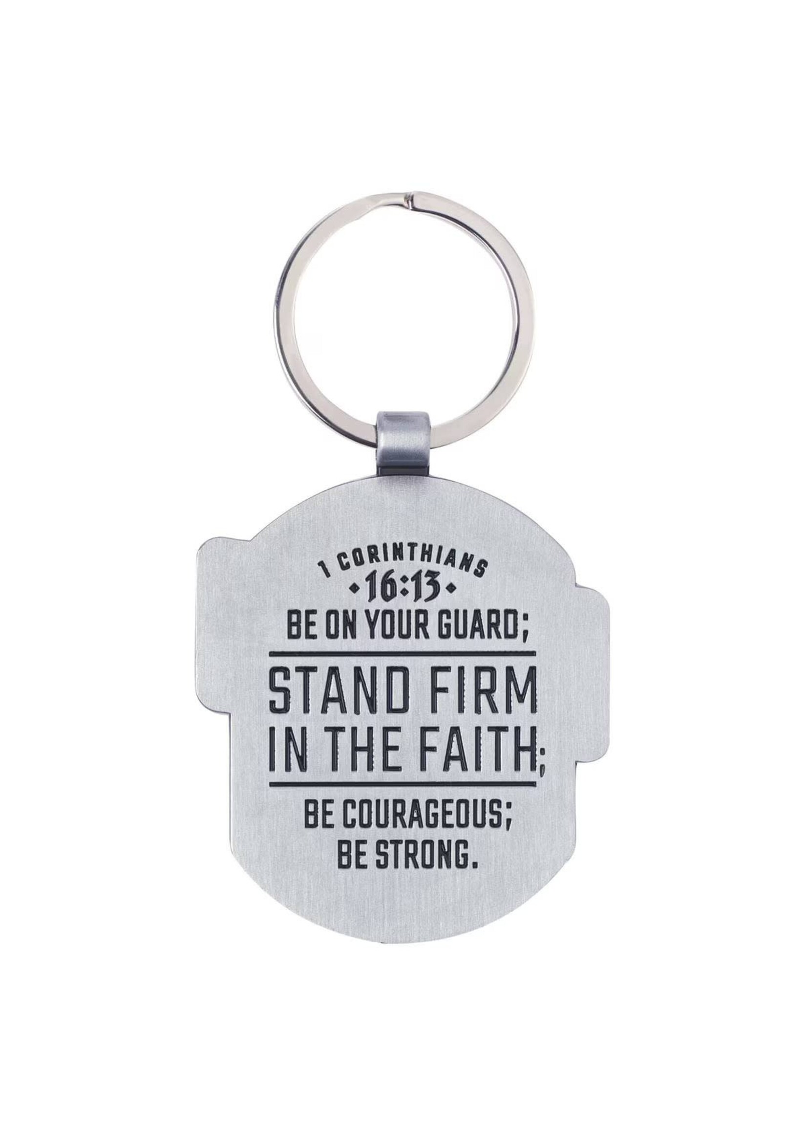 Stand Firm In the Faith Metal Keyring - 1 Corinthians 16:13