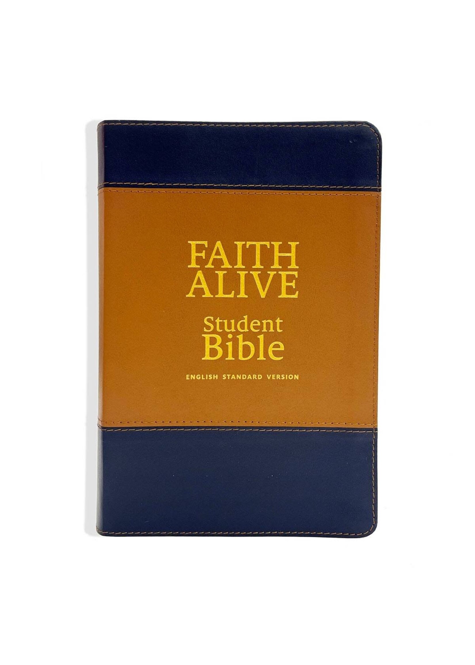 Faith Alive Student Bible - DuoTone Blue/Tan Bonded Leather