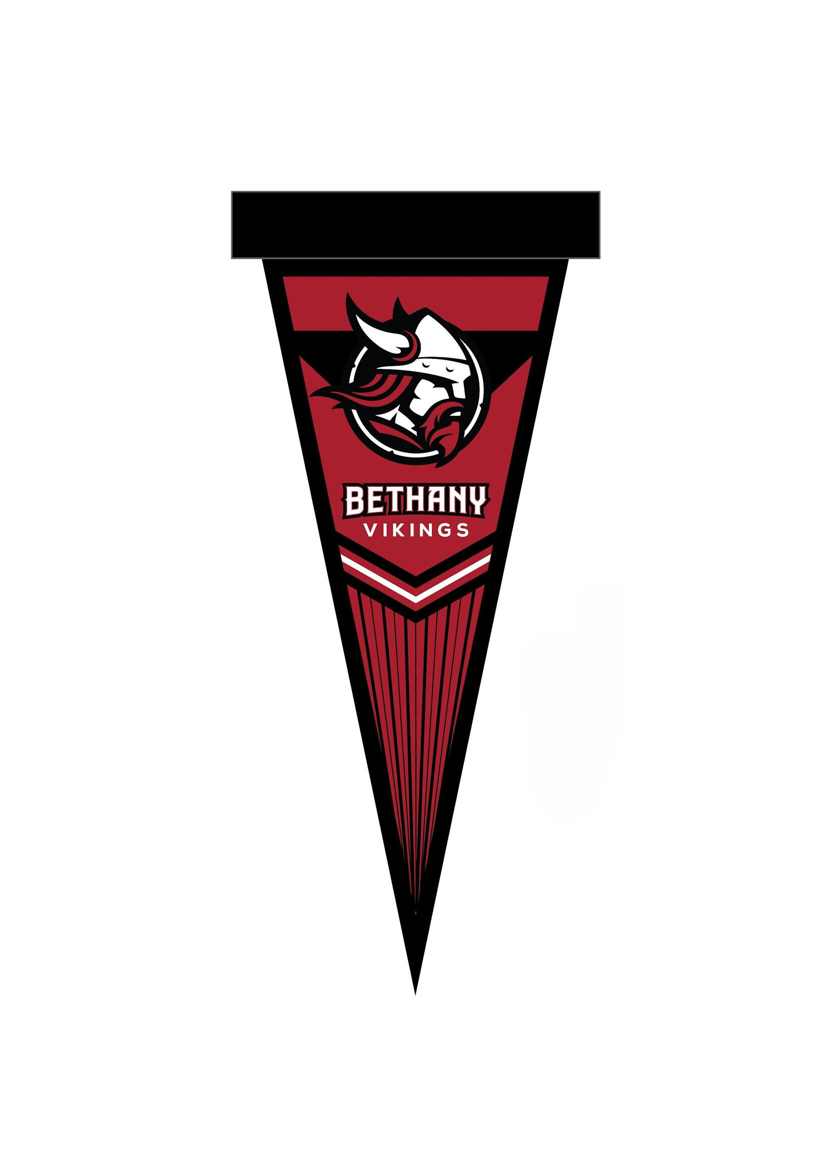 Bethany Vikings Pennant w/ Pinstripes-24"
